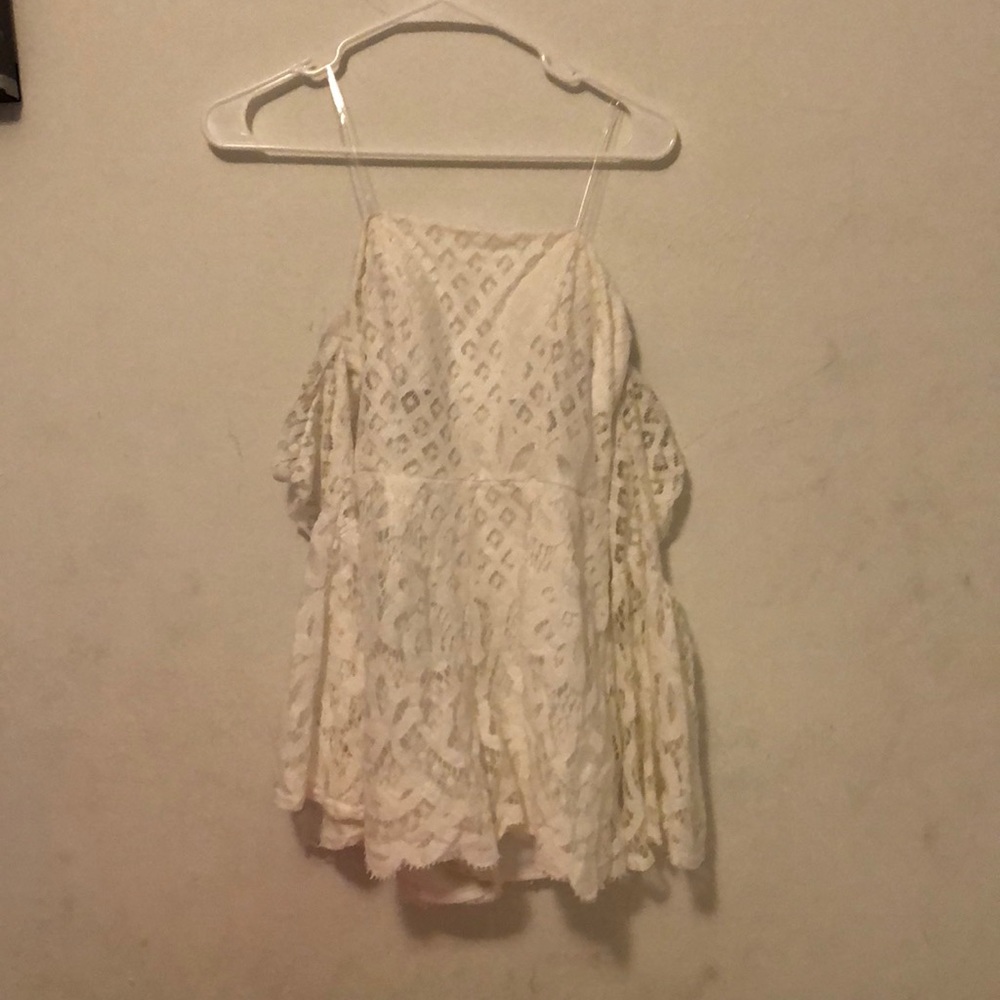 Off the Shoulder White Romper
